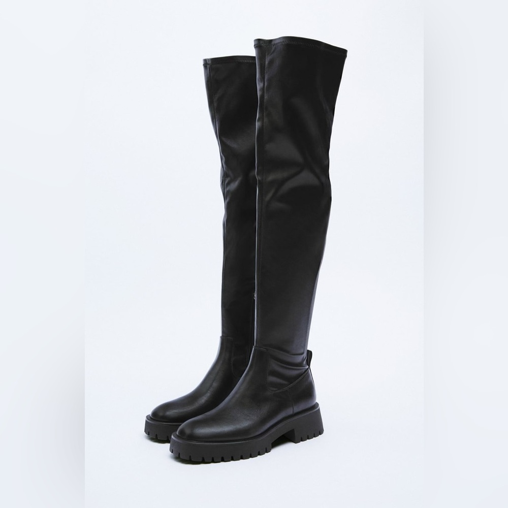 Zara flat over the knee boots